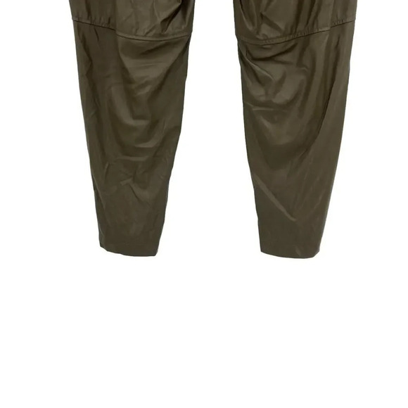 Ottod'Ame Military Green Faux Leather Jogger Pants‎ Size 46  / US 10 - Picture 9 of 15